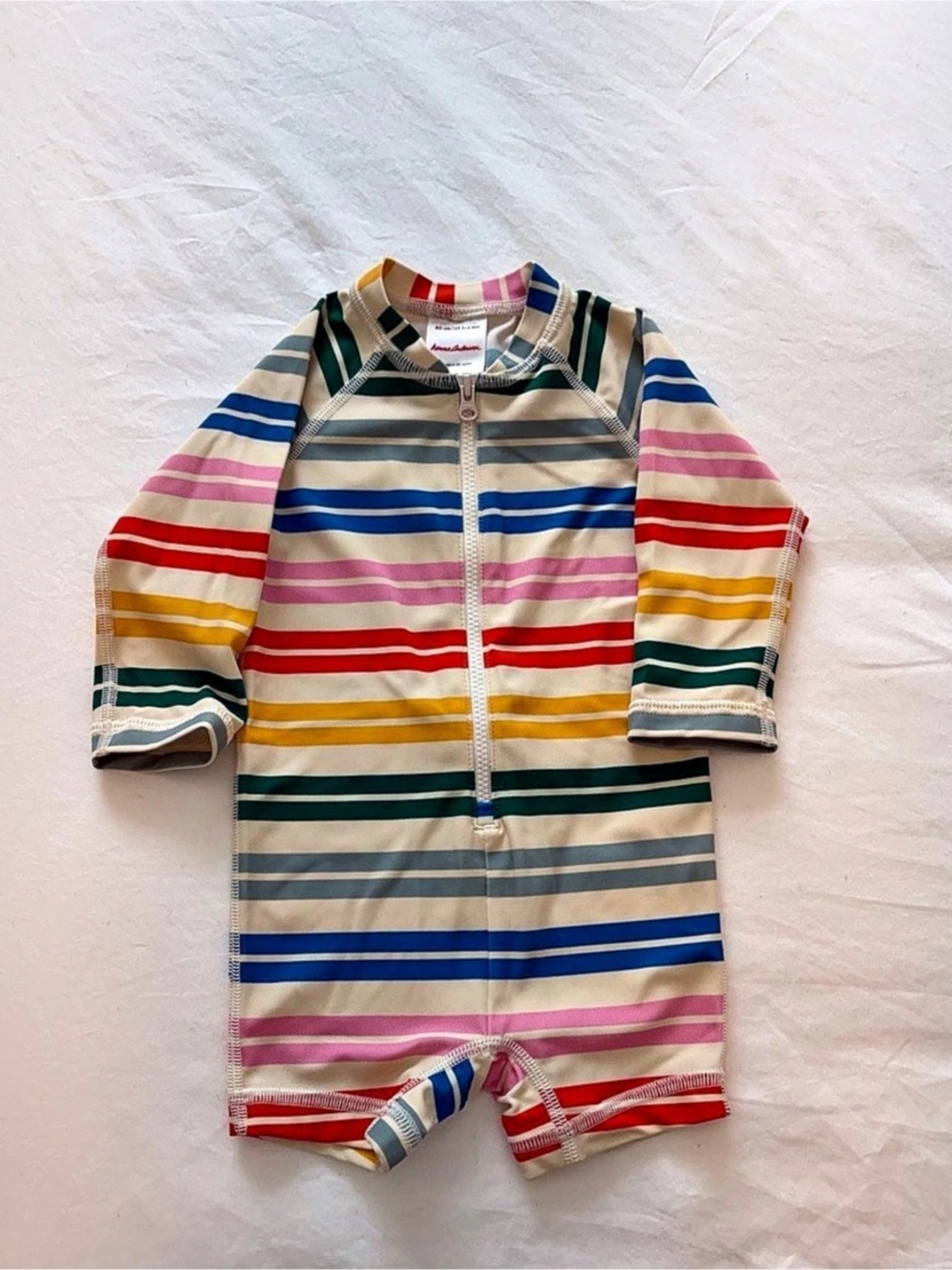 Hanna Andersson Long Sleeve Rash Guard One Piece Swimsuit Multicolor Baby 3-6M